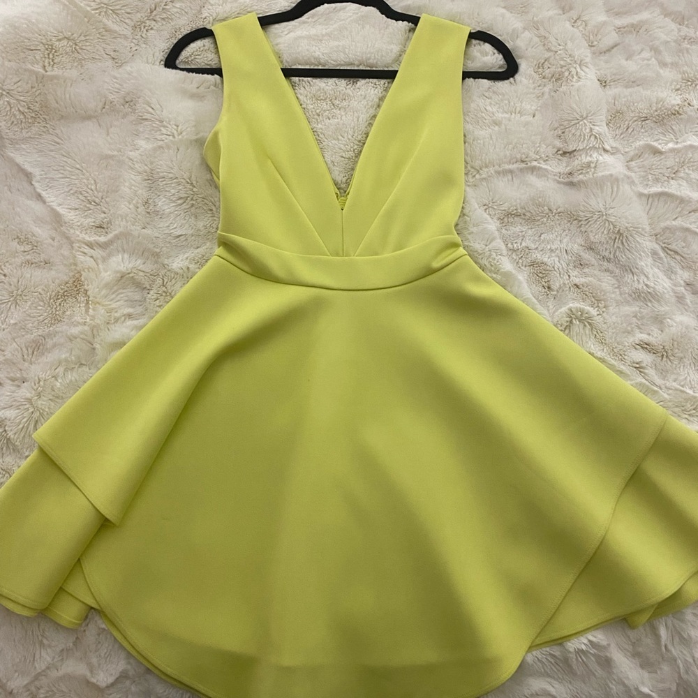 Bright yellow Bebe dress size 0